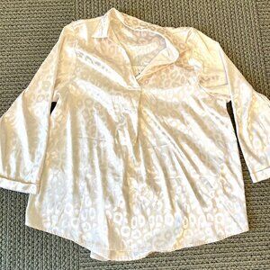 JODIFL leopard print satiny collared blouse